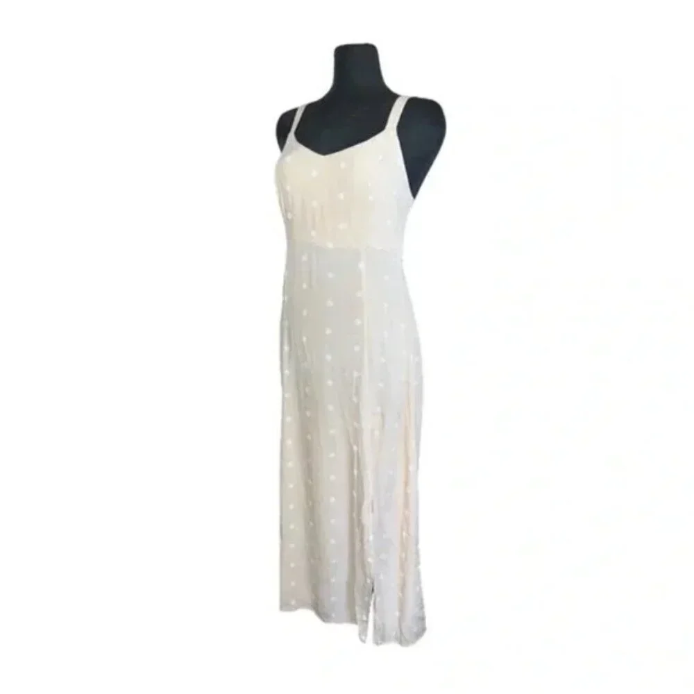NWT OLD NAVY - Polka-Dot Smocked Maxi Slip Rayon  Dress for Women Small - Picture 5 of 7
